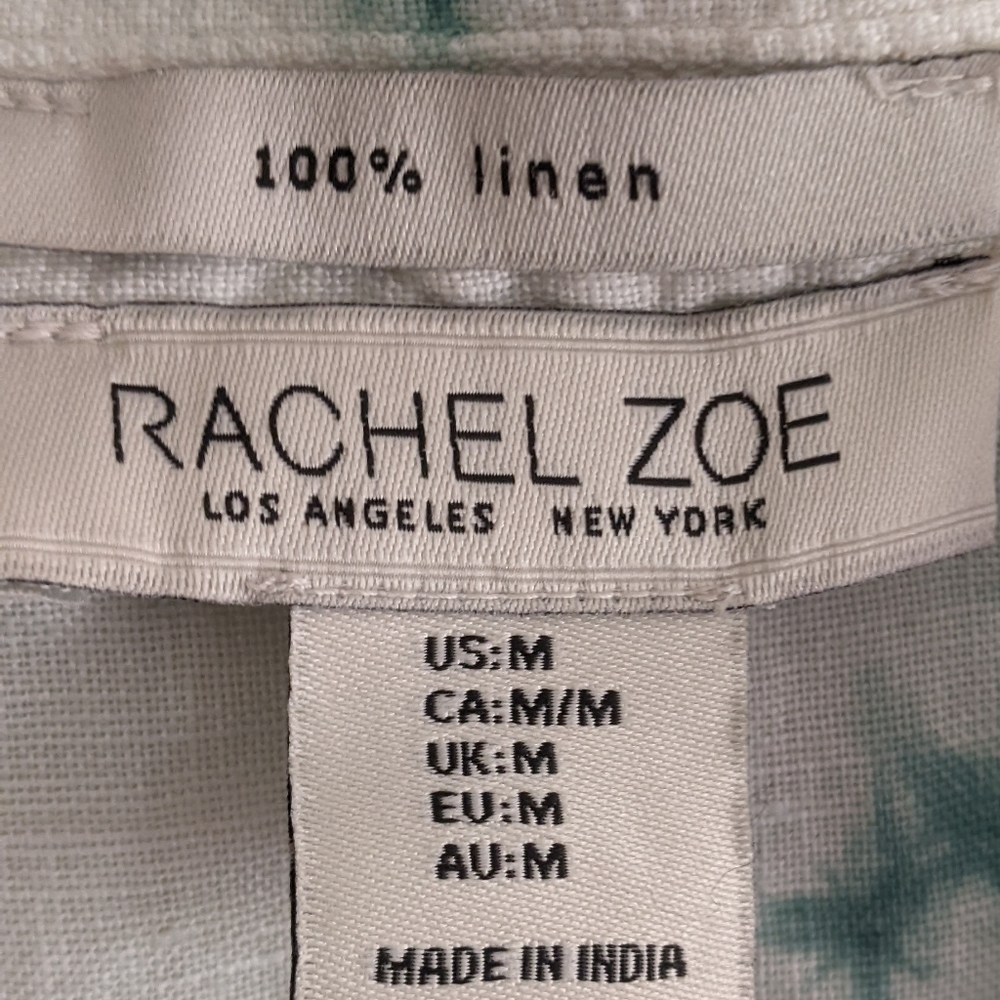 NWT Rachel Zoe Tie Dye Linen Top - Picture 5 of 8